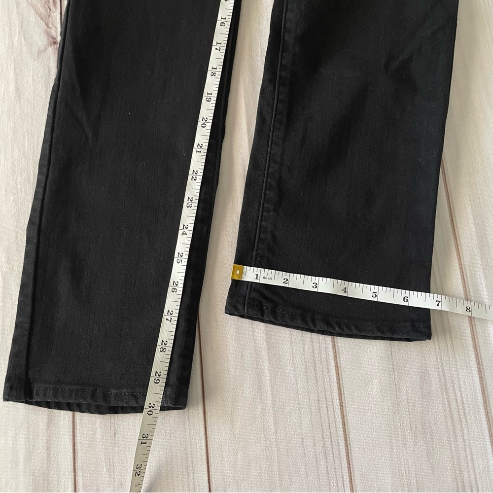 Levi’s Premium 724 High Rise Slim Straight Jeans Women’s 31 Black Stretch Chic - Picture 14 of 15